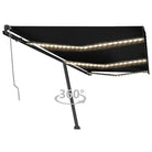 Uitschuifbare luifel met gepoedercoat aluminium voor buitenplezier - Antraciet / 600 x 300 cm / 1 - Zonwering