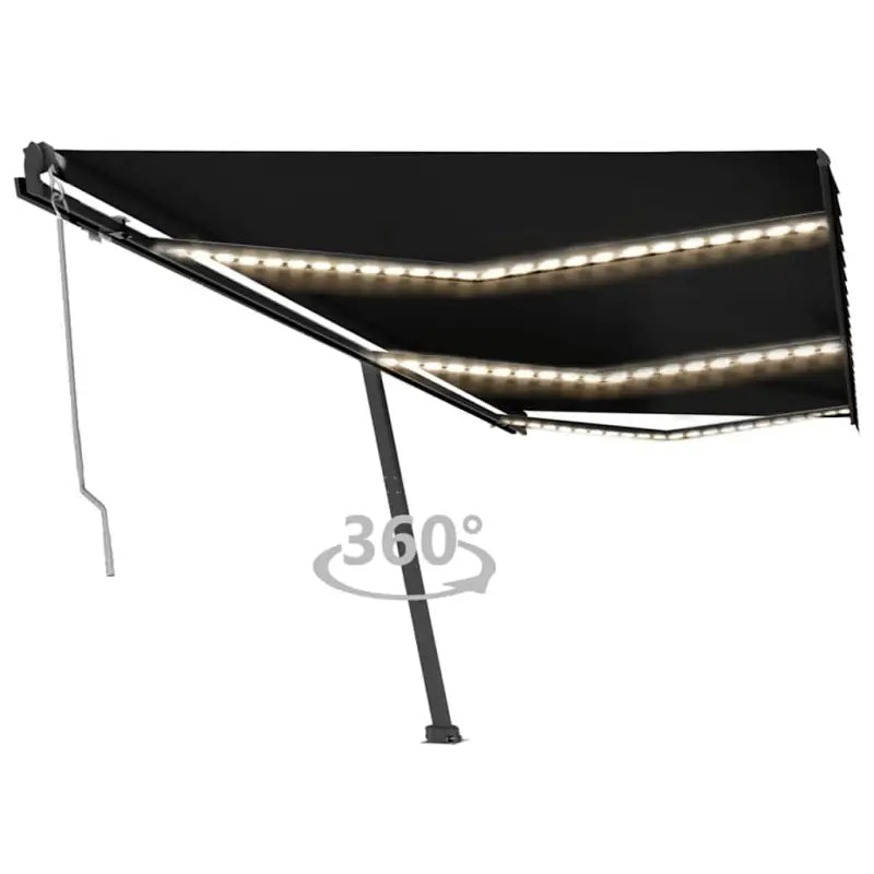 Uitschuifbare luifel met gepoedercoat aluminium voor buitenplezier - Antraciet / 600 x 300 cm / 1 - Zonwering