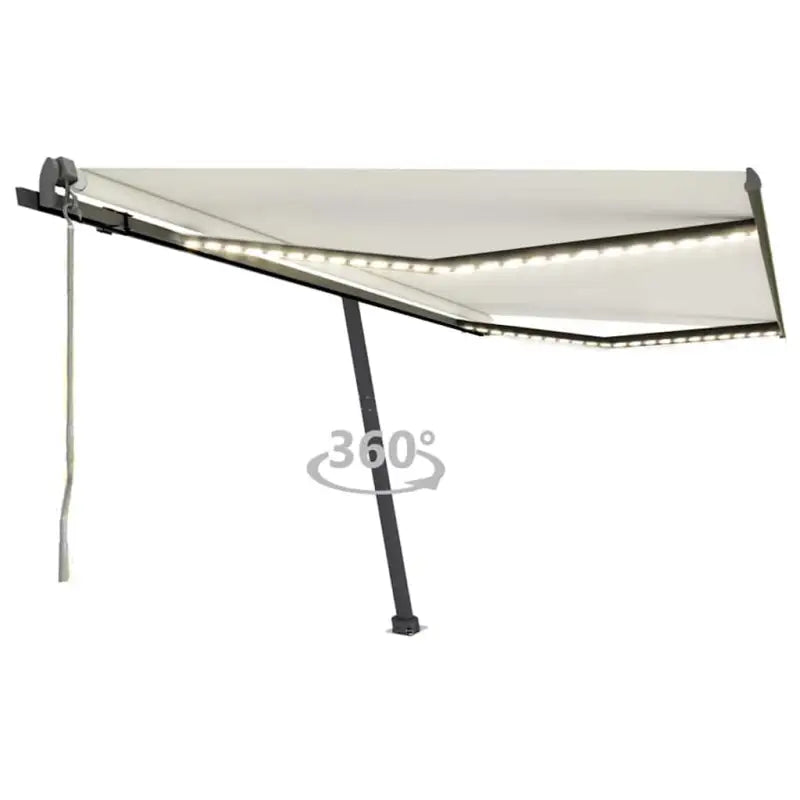 Uitschuifbare luifel met gepoedercoat aluminium voor buitenplezier - Crème / 400 x 300 cm / 1 - Zonwering