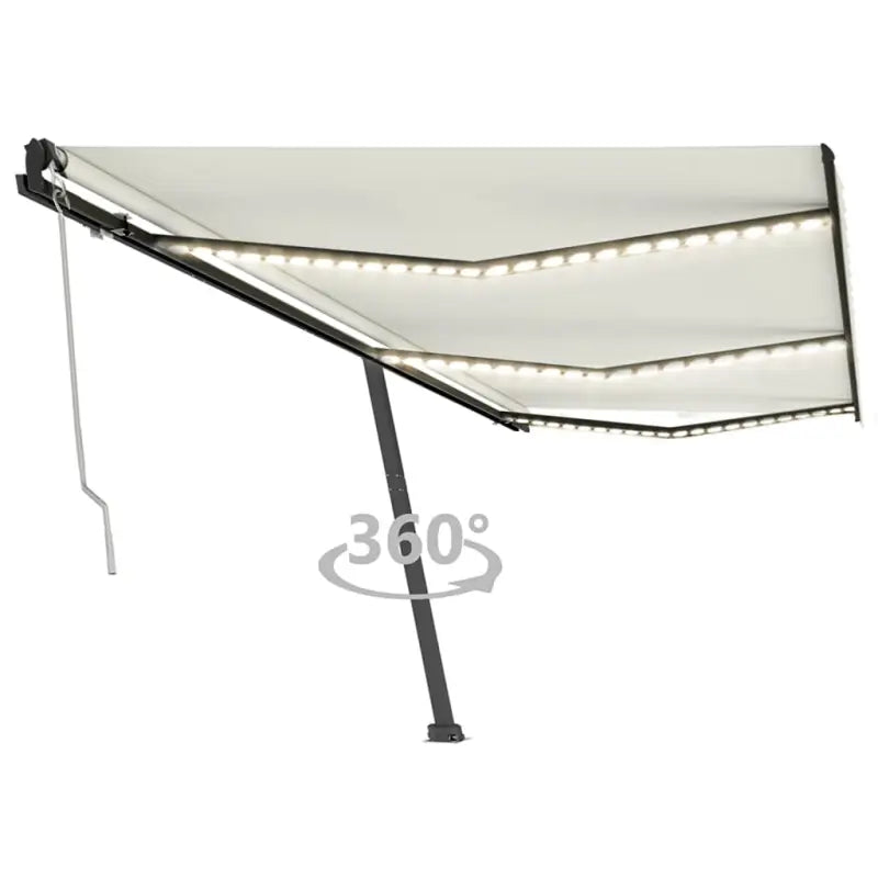 Uitschuifbare luifel met gepoedercoat aluminium voor buitenplezier - Crème / 600 x 350 cm / 1 - Zonwering