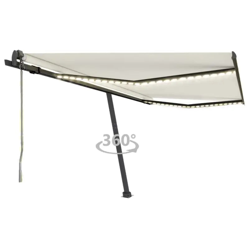 Uitschuifbare luifel met gepoedercoat aluminium voor buitenplezier - Crème / 400 x 350 cm / 1 - Zonwering