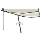 Uitschuifbare luifel met gepoedercoat aluminium voor buitenplezier - Crème / 450 x 350 cm / 1 - Zonwering