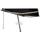 Uitschuifbare luifel met gepoedercoat aluminium voor buitenplezier - Antraciet / 400 x 350 cm / 1 - Zonwering