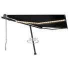 Uitschuifbare luifel met gepoedercoat aluminium voor buitenplezier - Antraciet / 400 x 300 cm / 1 - Zonwering