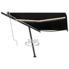 Uitschuifbare luifel met gepoedercoat aluminium voor buitenplezier - Antraciet / 500 x 350 cm / 1 - Zonwering