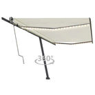 Uitschuifbare luifel met gepoedercoat aluminium voor buitenplezier - Crème / 500 x 300 cm / 1 - Zonwering