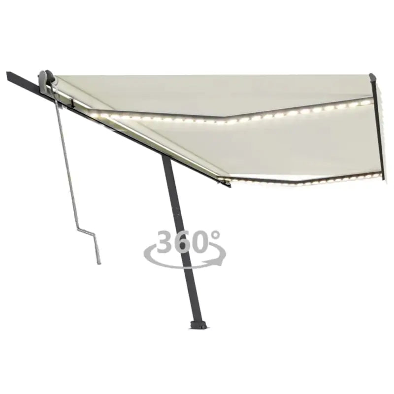 Uitschuifbare luifel met gepoedercoat aluminium voor buitenplezier - Crème / 500 x 300 cm / 1 - Zonwering