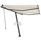 Uitschuifbare luifel met gepoedercoat aluminium voor buitenplezier - Crème / 350 x 250 cm / 1 - Zonwering