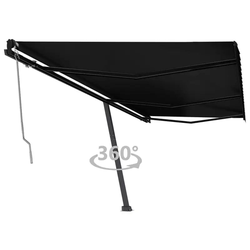 Uitschuifbare luifel met gepoedercoat aluminium voor buitenruimte - Antraciet / 600 x 350 cm / 1 - Zonwering