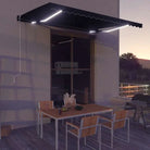 Uitschuifbare luifel met gepoedercoat aluminium voor buitenruimte - Antraciet / 450 x 300 cm / 1 - Zonwering