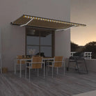 Uitschuifbare luifel met gepoedercoat aluminium voor buitenruimte - Geel en wit / 500 x 350 cm / 1 - Zonwering