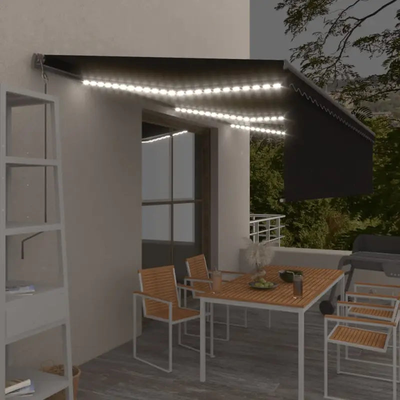 Uitschuifbare luifel met gepoedercoat aluminium voor buitenruimte - Antraciet / 6 x 3 m / 1 - Zonwering