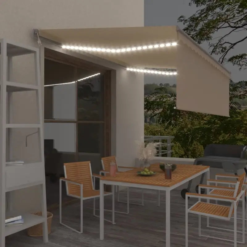 Uitschuifbare luifel met gepoedercoat aluminium voor buitenruimte - Crème / 4.5 x 3 m / 1 - Zonwering