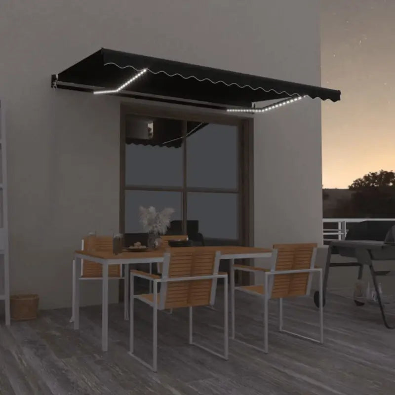 Uitschuifbare luifel met gepoedercoat aluminium voor buitenruimte - Antraciet / 450 x 350 cm / 1 - Zonwering