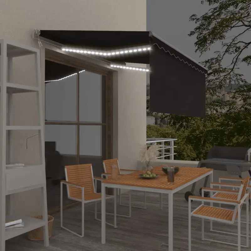 Uitschuifbare luifel met gepoedercoat aluminium voor buitenruimte - Antraciet / 3.5 x 2.5 m / 1 - Zonwering