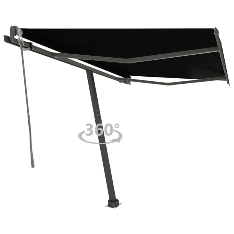 Uitschuifbare luifel met gepoedercoat aluminium voor buitenruimte - Antraciet / 350 x 250 cm / 1 - Zonwering