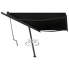 Uitschuifbare luifel met gepoedercoat aluminium voor buitenruimte - Antraciet / 500 x 350 cm / 1 - Zonwering