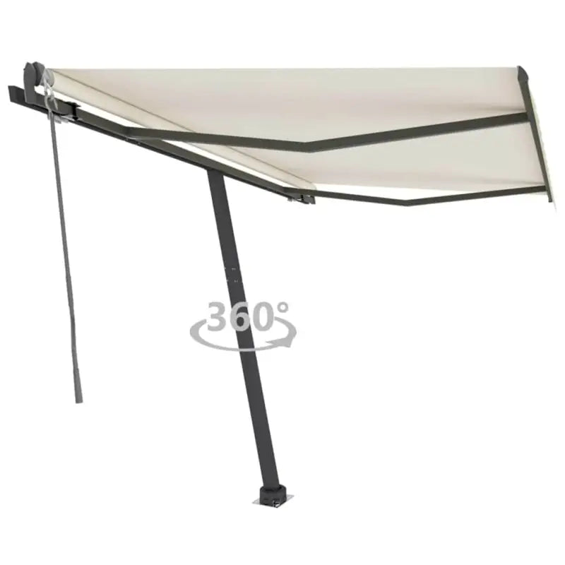 Uitschuifbare luifel met gepoedercoat aluminium voor buitenruimte - Crème / 300 x 250 cm / 1 - Zonwering