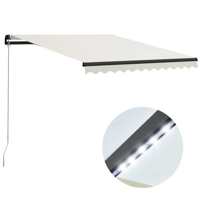 Uitschuifbare luifel met gepoedercoat aluminium voor buitenruimte - Crème / 300 x 250 cm / 1 - Zonwering