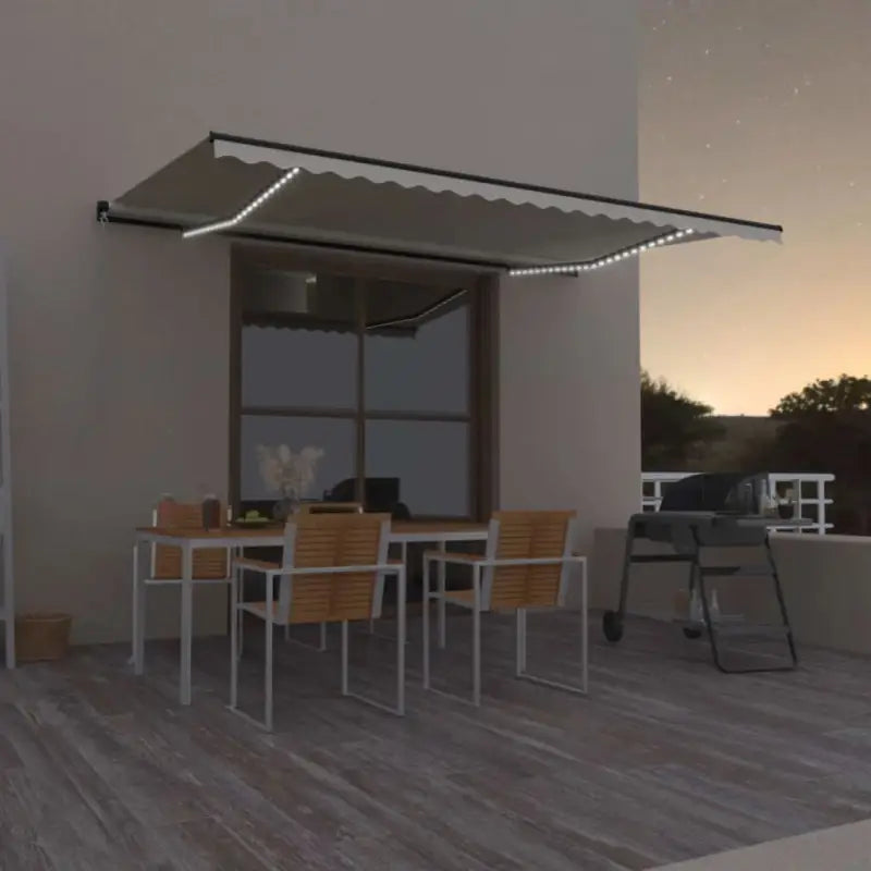 Uitschuifbare luifel met gepoedercoat aluminium voor buitenruimte - Crème / 500 x 300 cm / 1 - Zonwering