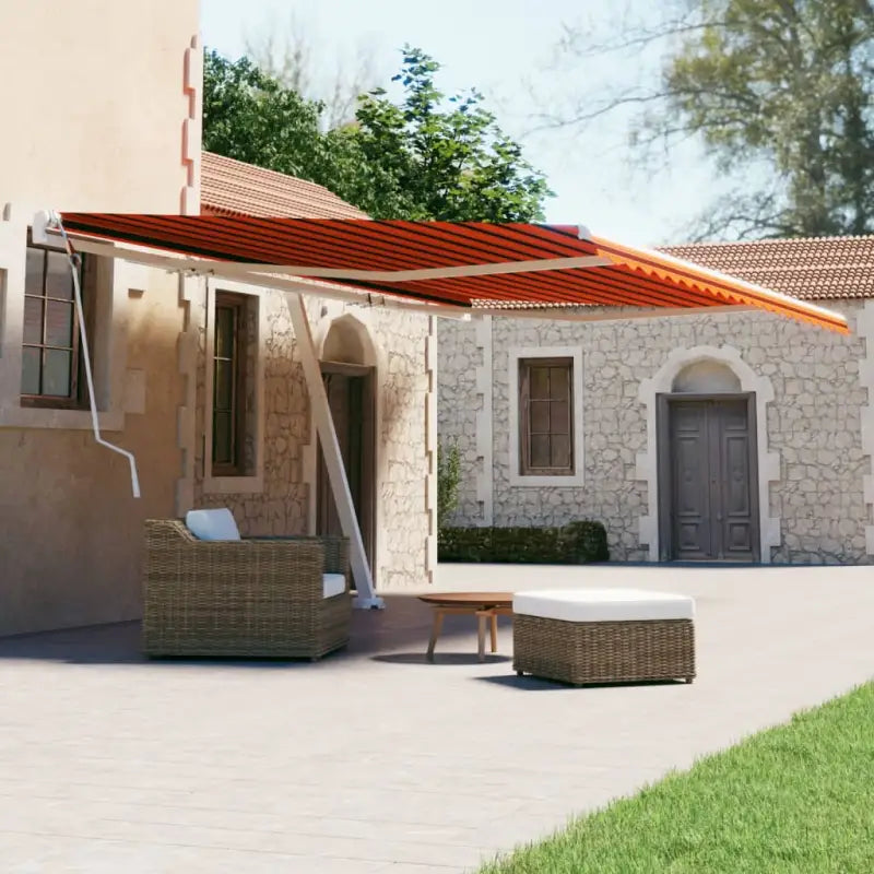 Uitschuifbare luifel met gepoedercoat aluminium voor koele buitenruimte - Multikleur / 600 x 300 cm / 1 - Zonwering