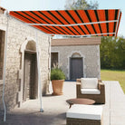 Uitschuifbare luifel met gepoedercoat aluminium voor koele buitenruimte - Multikleur / 350 x 250 cm / 1 - Zonwering