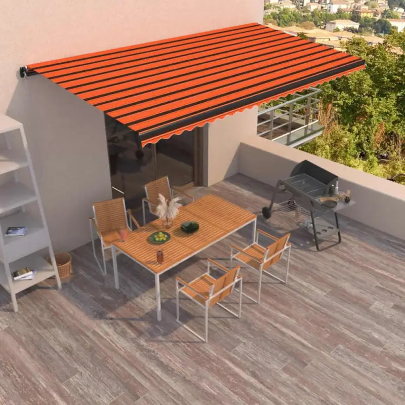 Uitschuifbare luifel met gepoedercoat aluminium voor koele buitenruimte - Multikleur / 600 x 350 cm / 1 - Zonwering