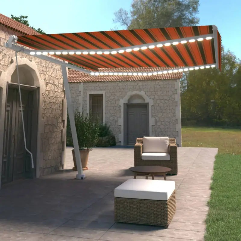 Uitschuifbare luifel met gepoedercoat aluminium voor koele buitenruimte - Multikleur / 400 x 350 cm / 1 - Zonwering