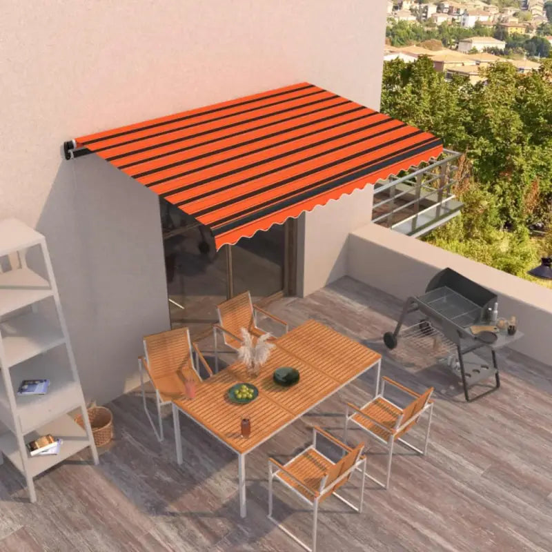 Uitschuifbare luifel met gepoedercoat aluminium voor koele buitenruimte - Multikleur / 400 x 350 cm / 1 - Zonwering