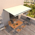 Uitschuifbare luifel met gepoedercoat aluminium voor koele buitenruimte - Crème / 500 x 300 cm / 1 - Zonwering