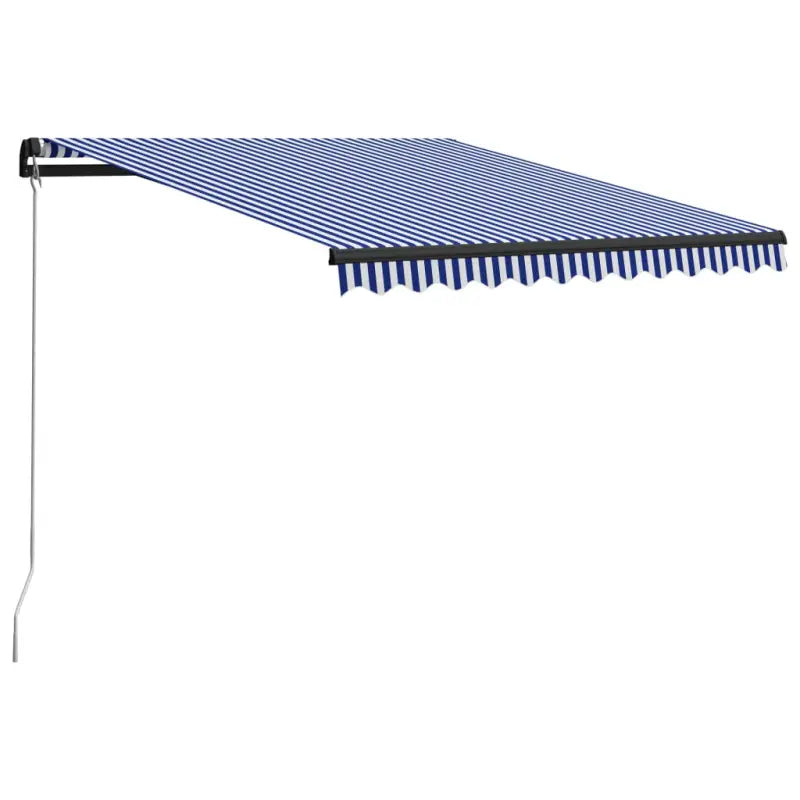 Uitschuifbare luifel met gepoedercoat aluminium voor koele buitenruimte - Blauw en wit / 300 x 250 cm / 1 - Zonwering