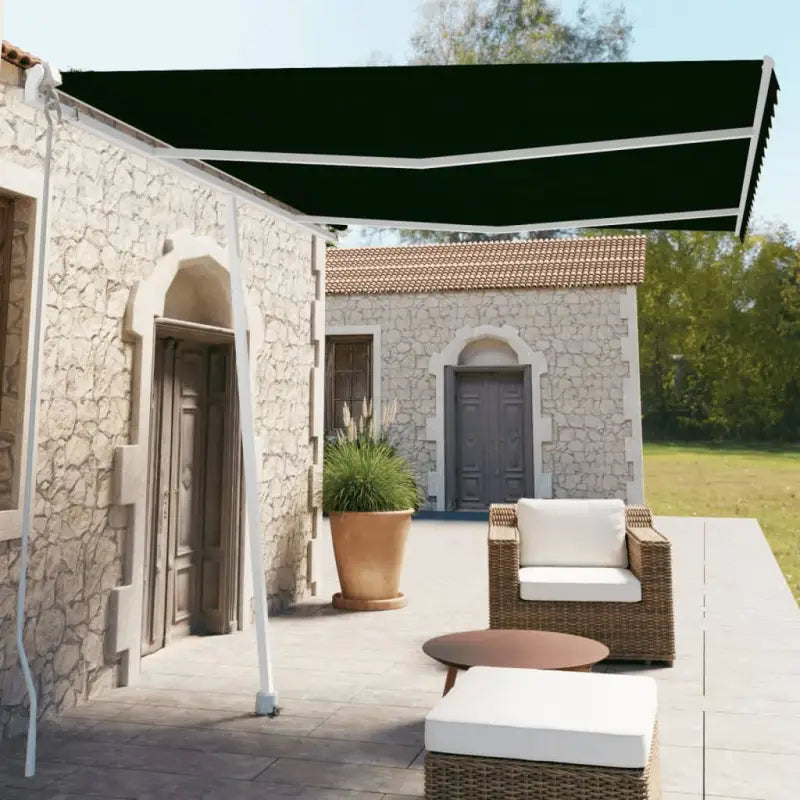 Uitschuifbare luifel met gepoedercoat aluminium voor koele buitenruimte - Antraciet / 350 x 250 cm / 1 - Zonwering