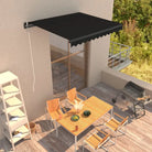Uitschuifbare luifel met gepoedercoat aluminium voor koele buitenruimte - Antraciet / 300 x 250 cm / 1 - Zonwering