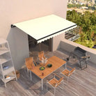 Uitschuifbare luifel met gepoedercoat aluminium voor koele buitenruimte - Crème / 400 x 350 cm / 1 - Zonwering