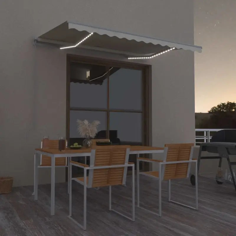 Uitschuifbare luifel met gepoedercoat aluminium voor koele buitenruimtes - Crème / 300 x 250 cm / 1 - Zonwering