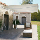 Uitschuifbare luifel met gepoedercoat aluminium voor koele buitenruimte - Crème / 600 x 350 cm / 1 - Zonwering