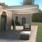 Uitschuifbare luifel met gepoedercoat aluminium voor koele buitenruimte - Crème / 500 x 350 cm / 1 - Zonwering