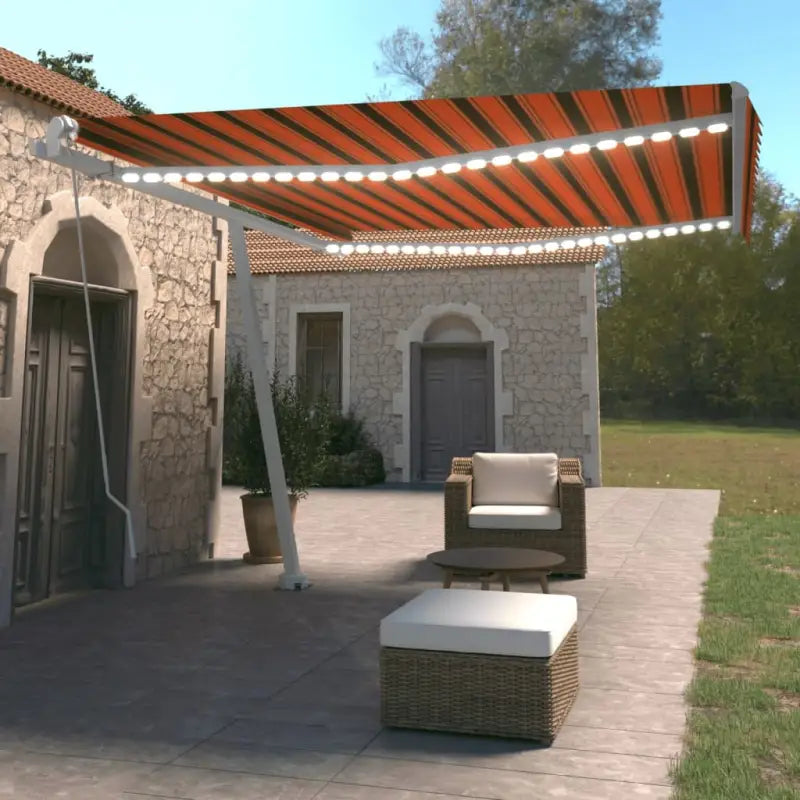 Uitschuifbare luifel met gepoedercoat aluminium voor koele buitenruimte - Multikleur / 450 x 350 cm / 1 - Zonwering
