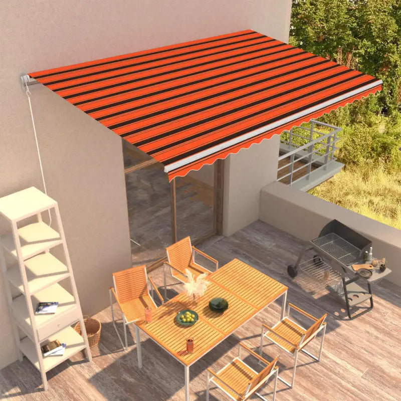 Uitschuifbare luifel met gepoedercoat aluminium voor koelte in je tuin - Multikleur / 500 x 300 cm / 1 - Zonwering