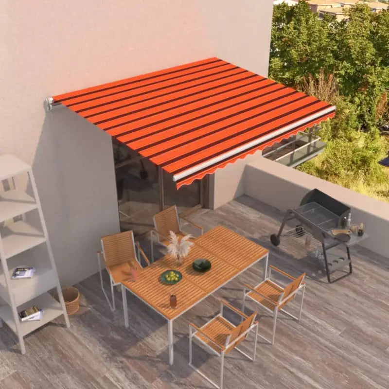 Uitschuifbare luifel met gepoedercoat aluminium voor koelte in je tuin - Multikleur / 400 x 350 cm / 1 - Zonwering