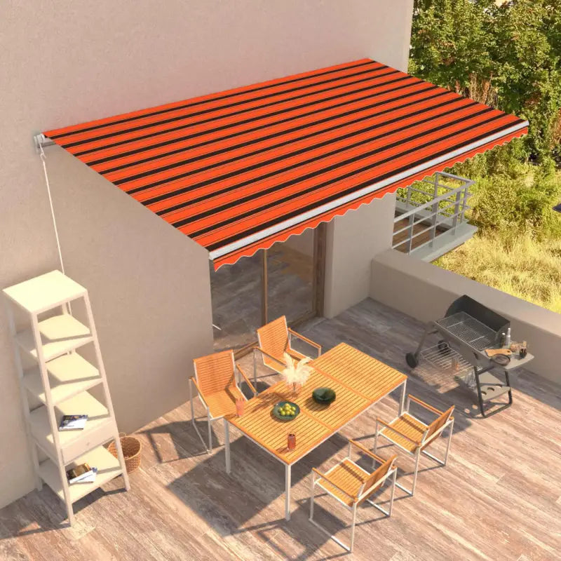 Uitschuifbare luifel met gepoedercoat aluminium voor koelte in je tuin - Multikleur / 600 x 300 cm / 1 - Zonwering