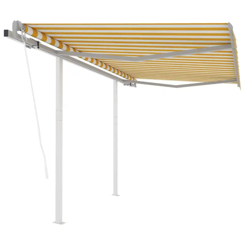 Uitschuifbare luifel met gepoedercoat aluminium voor schaduw en koelheid - Geel en wit / 3 x 2.5 m / 1 - Zonwering