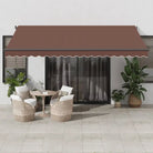 Uitschuifbare luifel met gepoedercoat aluminium voor schaduw en comfort - Bruin / 450 x 350 cm / 1 - Zonwering
