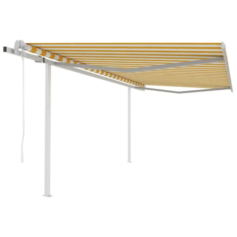 Uitschuifbare luifel met gepoedercoat aluminium voor schaduw en koelheid - Geel en wit / 4.5 x 3 m / 1 - Zonwering