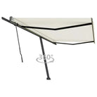 Uitschuifbare luifel met gepoedercoat aluminium voor schaduw buiten - Crème / 500 x 300 cm / 1 - Zonwering