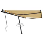Uitschuifbare luifel met gepoedercoat aluminium voor schaduw buiten - Geel en wit / 400 x 300 cm / 1 - Zonwering