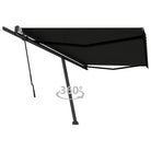 Uitschuifbare luifel met gepoedercoat aluminium voor schaduw buiten - Antraciet / 500 x 350 cm / 1 - Zonwering