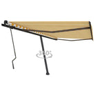 Uitschuifbare luifel met gepoedercoat aluminium voor schaduw buiten - Geel en wit / 450 x 300 cm / 1 - Zonwering