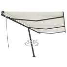 Uitschuifbare luifel met gepoedercoat aluminium voor schaduw buiten - Crème / 600 x 300 cm / 1 - Zonwering