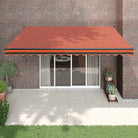 Uitschuifbare luifel van gepoedercoat aluminium voor terras en tuin - Oranje / 4 x 3 m / 1 - Zonwering